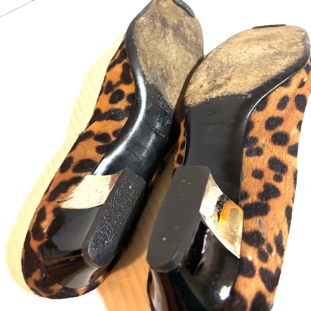 Prada ponytail pumps  brown animal print Women's Shoes with Black Accents - Picture 7 of 12